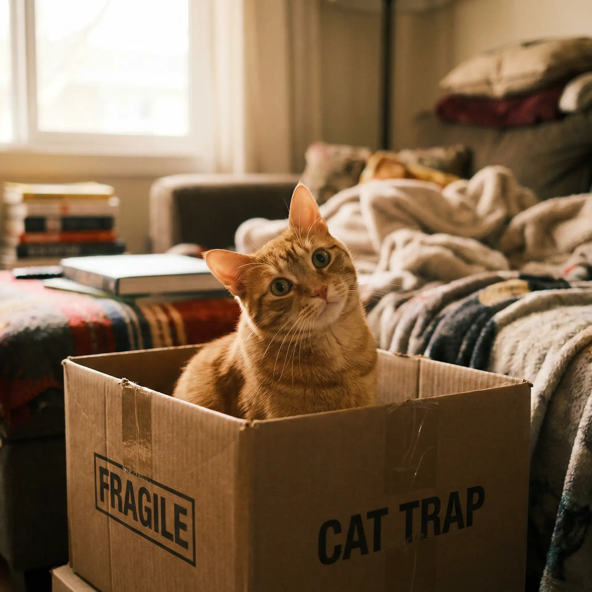橘猫躲在纸箱里 - 国色天香视频免费观看